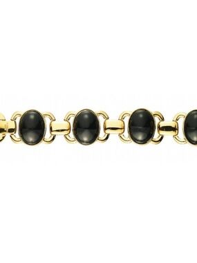 Dyrberg/Kerr Statement Bracelet in Black and Gold